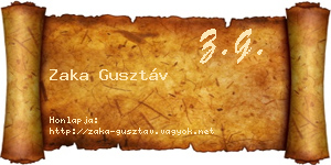 Zaka Gusztáv névjegykártya